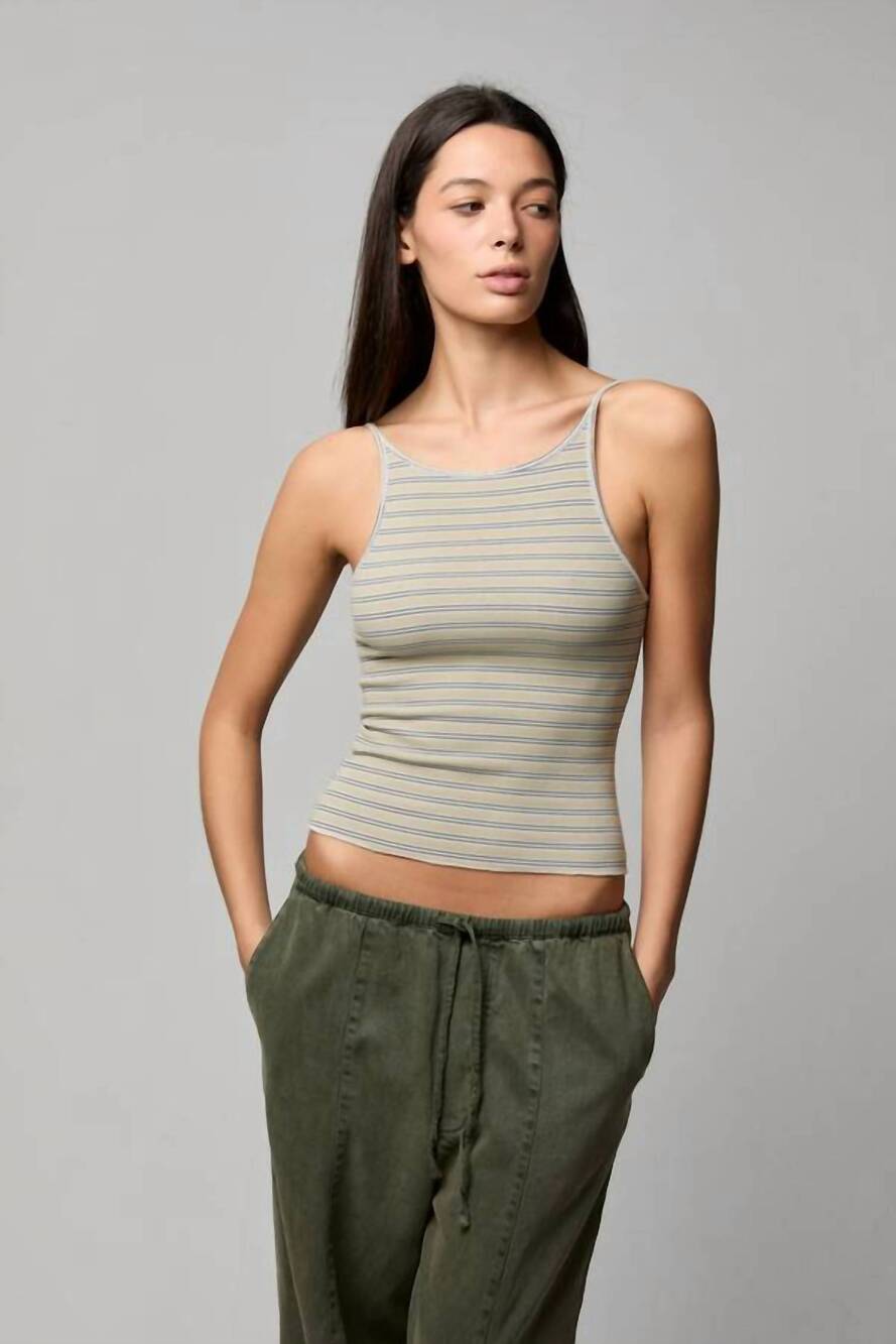 NEW ASHER tiana high neck tank top in putty